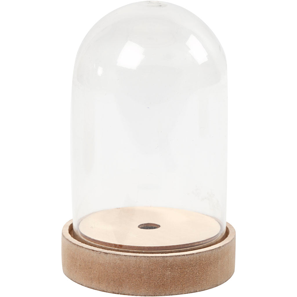 Campana de empresa Creativ sobre base de madera, h: 12,5 cm, f 8 cm, 1 caja