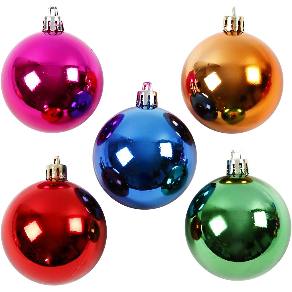 Palle di Natale Creative Company, d 6 cm, colori forti, 20 pezzi 1 scatola
