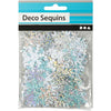 Lentejuelas Creativ Company, tamaño 25+45 mm, azul claro, plata, blanco, 30 gr 1 caja
