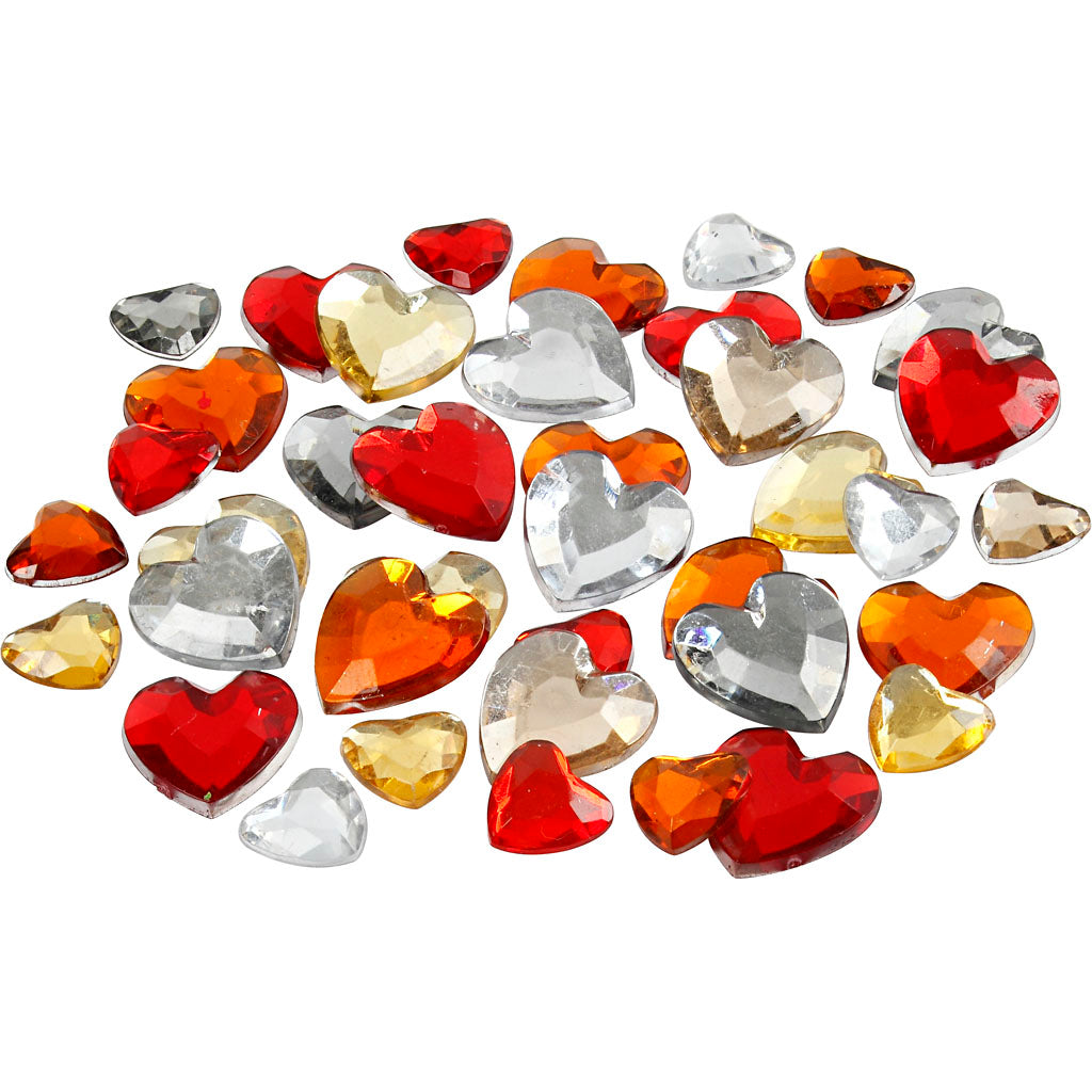 Strass Creativ company, misura 6+10+14 mm, armonia rossa, 252 pezzi 1 scatola