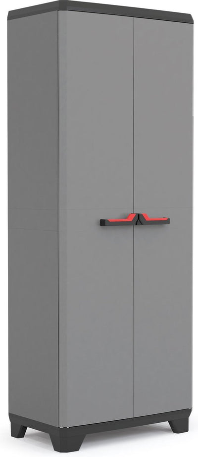 Keter stilo multipurpose high cabinet - 3 half shelves - 68x39x173 cm - dark gray black