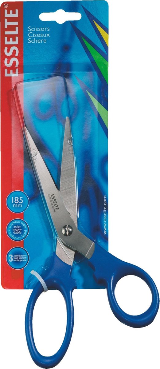 Forbici Esselte - acciaio inossidabile - 18,5 cm - blu