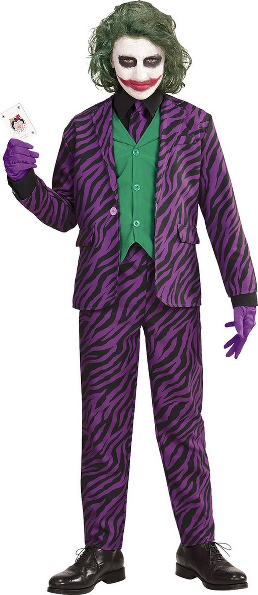 Disfraz de comodín Finidi | bromista con clase | chico | talla 140 | traje de carnaval | vestido elegante