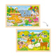 Puzzle in legno Goki - fattoria e zoo - 24 pezzi.