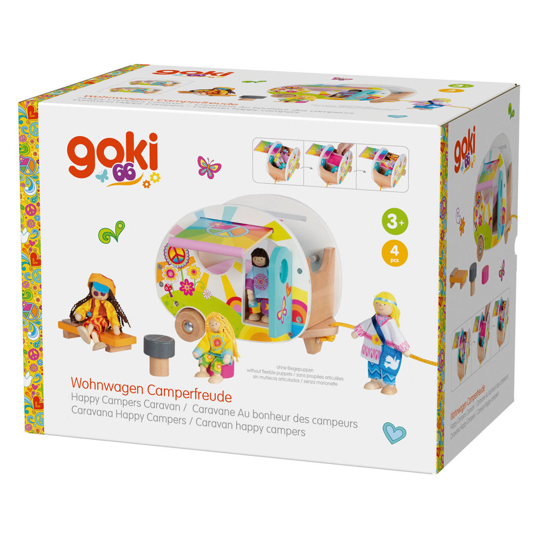 Goki juguetes de madera para caravanas happy campers