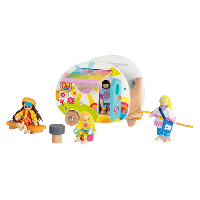 Goki juguetes de madera para caravanas happy campers