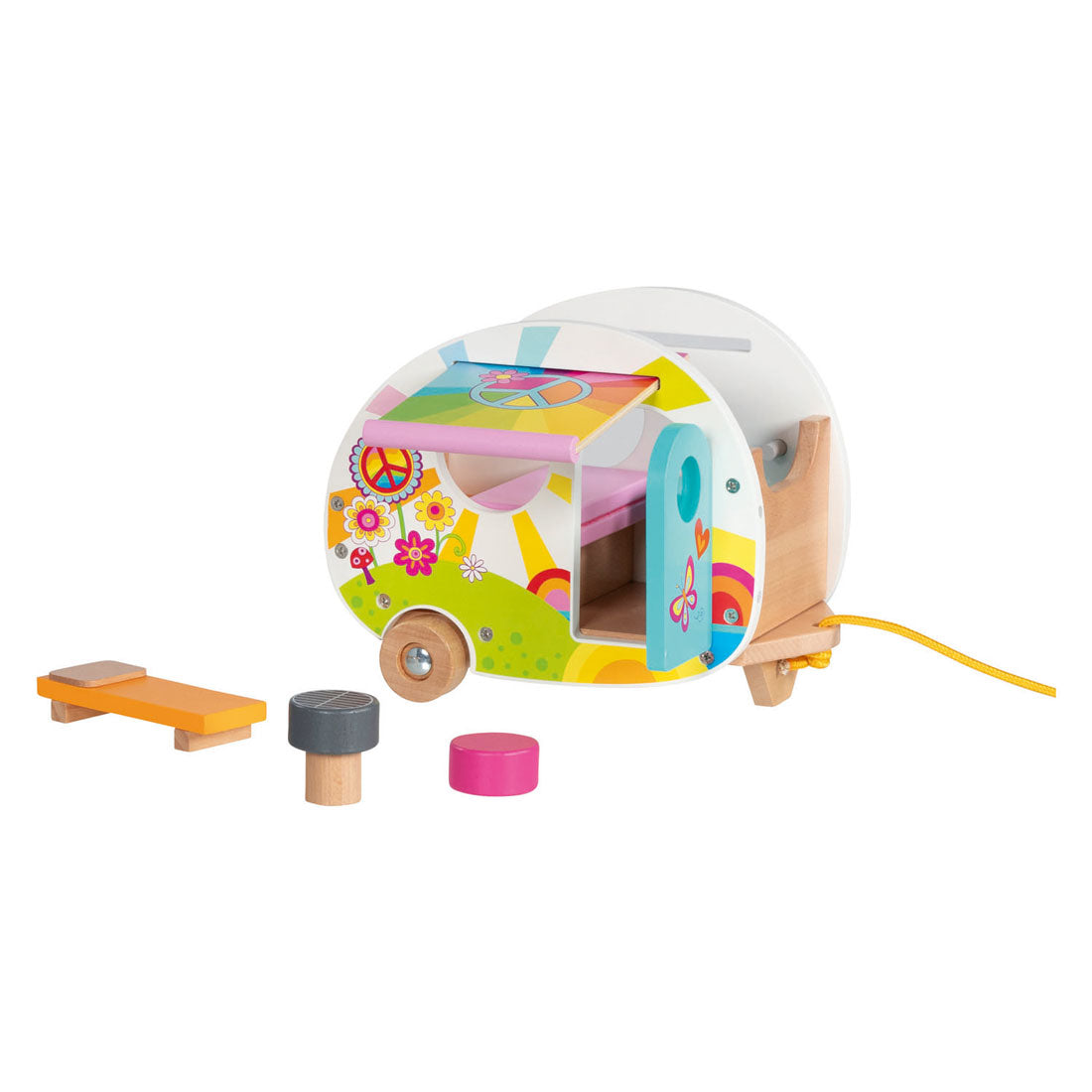 Goki juguetes de madera para caravanas happy campers