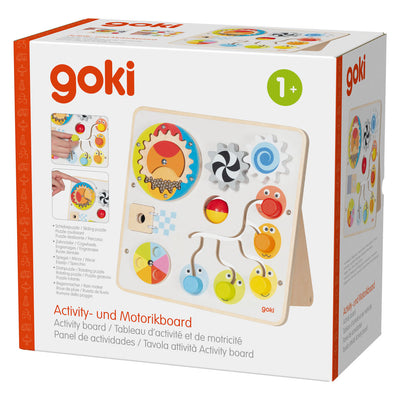 Tablero de actividades de madera Goki.