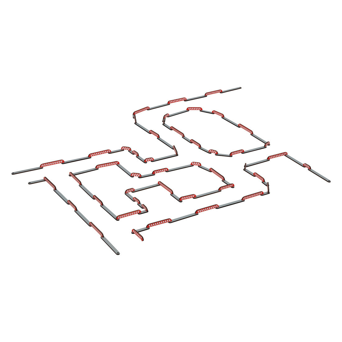 Set da gioco in legno Goki Roadworks - 135 pezzi.