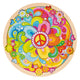 Puzzle de madera Goki flores mandala - 34 piezas.