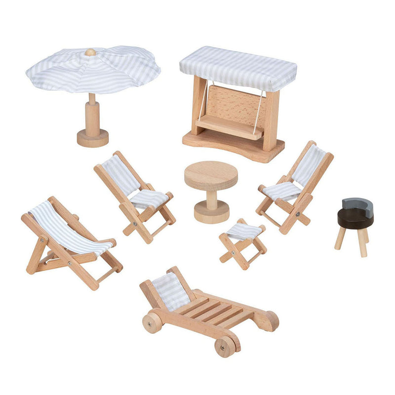 Muebles de jardín de muebles de títeres de madera de Goki, 9dlg.