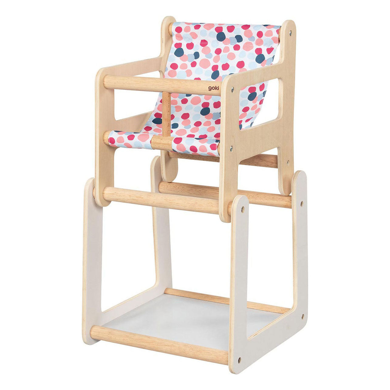 Silla de muñeca de madera de Goki con la tabla 2in1