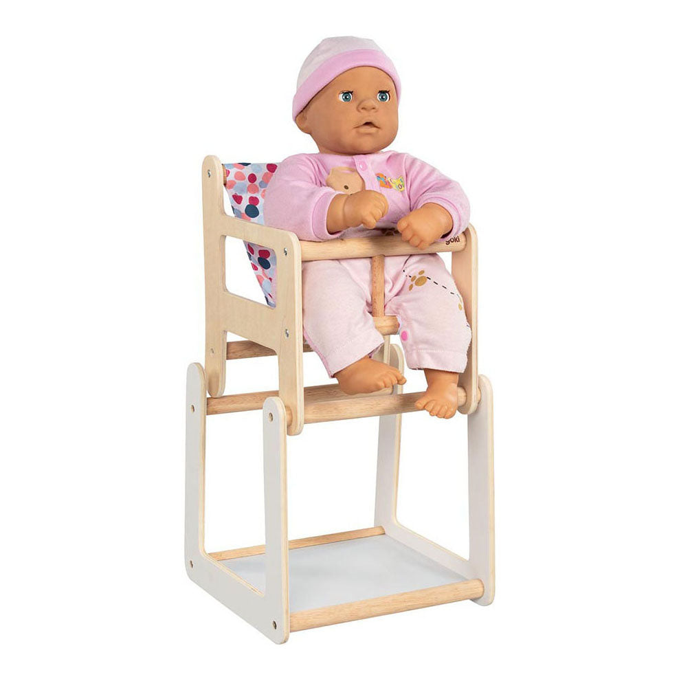 Silla de muñeca de madera de Goki con la tabla 2in1