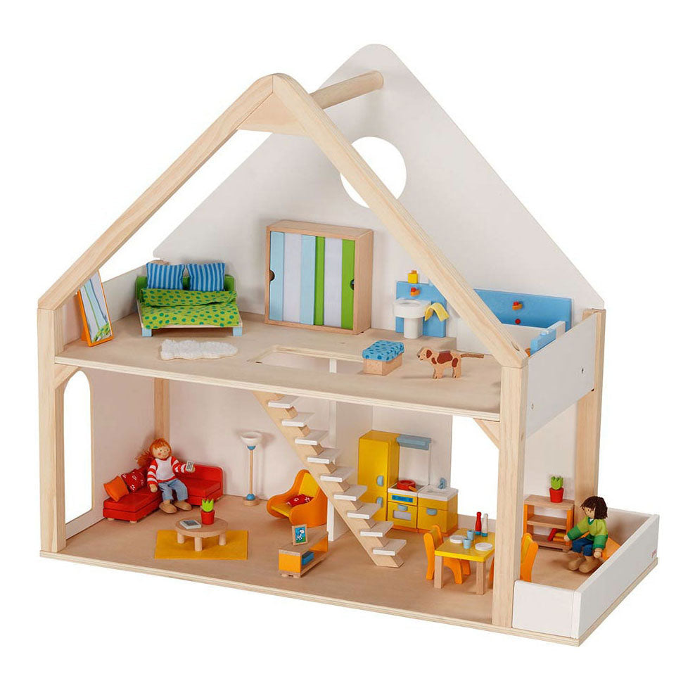 Goki Wooden Dollhouse con 2 piani