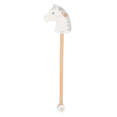 Goki Wooden Hobby Horse White con stella
