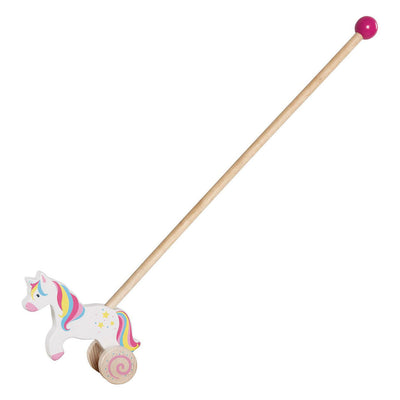 Goki Wooden Push Figura Unicornio