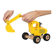 Goki Wooden Excavator Yellow - afbeelding 2