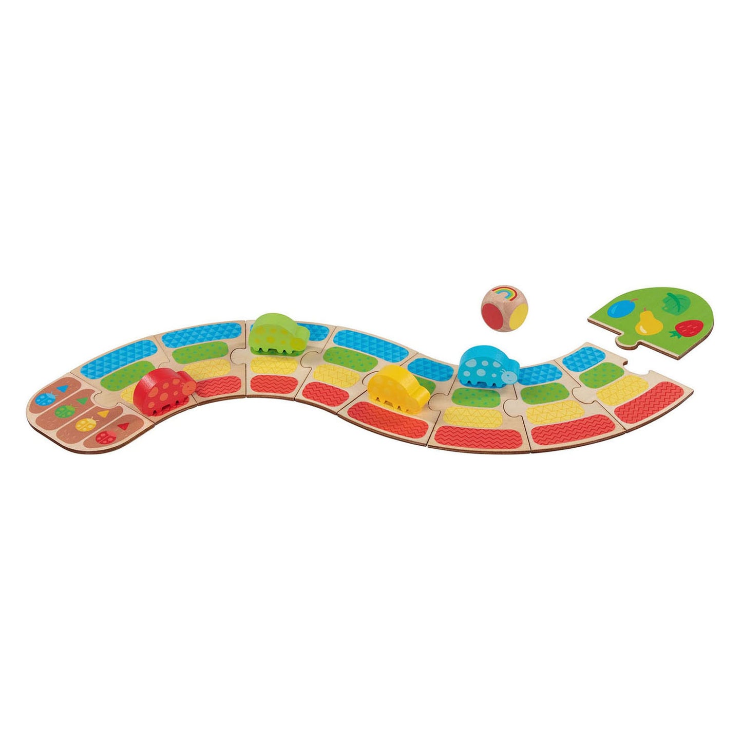 Gioco per bambini con dadi da corsa della coccinella Goki in legno