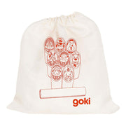 Goki Wooden Viking Game Animals in Cotton Bag - afbeelding 2