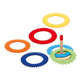 Goki Wooden Ringswerp Game con 6 anelli di feltro - afbeelding 1