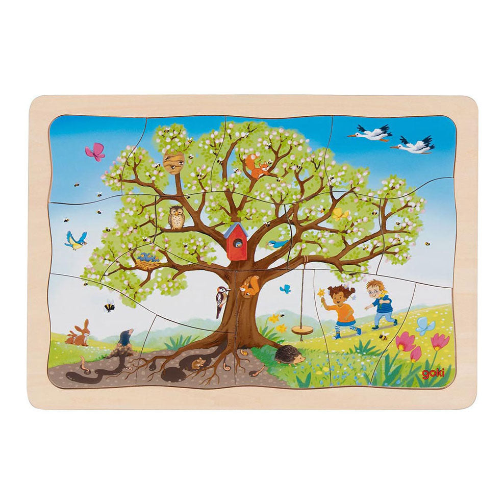 Goki Wooden Jigsaw Puzzle My Apple Tree, 32º.