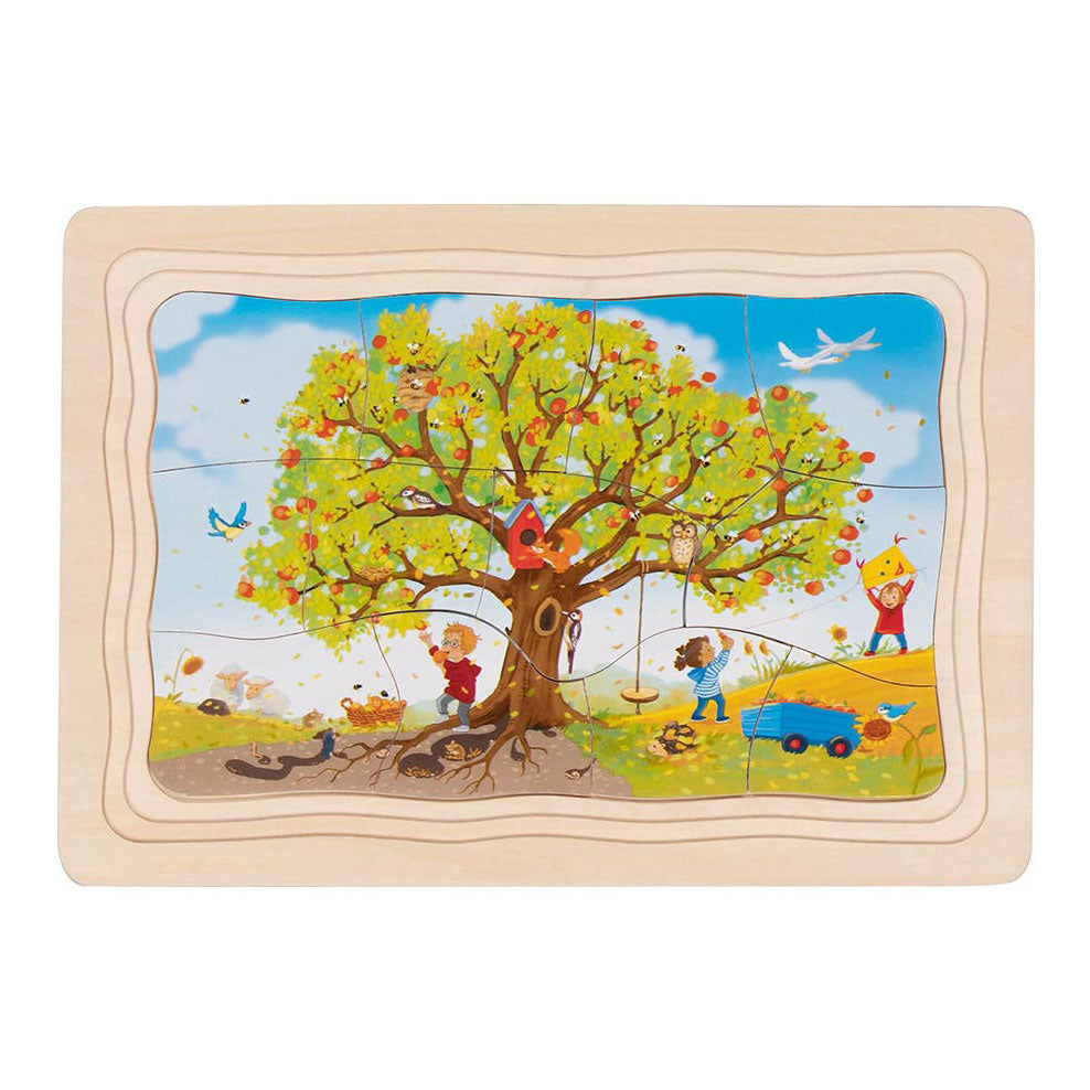 Goki Wooden Jigsaw Puzzle My Apple Tree, 32º.