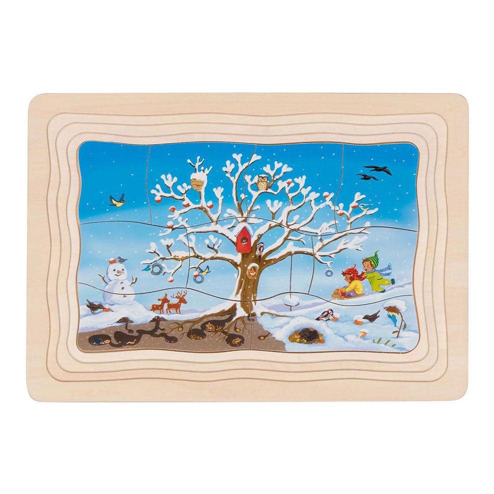 Goki Wooden Jigsaw Puzzle My Apple Tree, 32º.