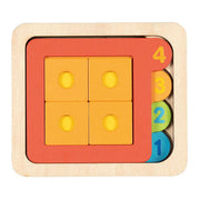 Goki Wooden Strayer Puzzle Forma e numeri, 15 °. - afbeelding 1