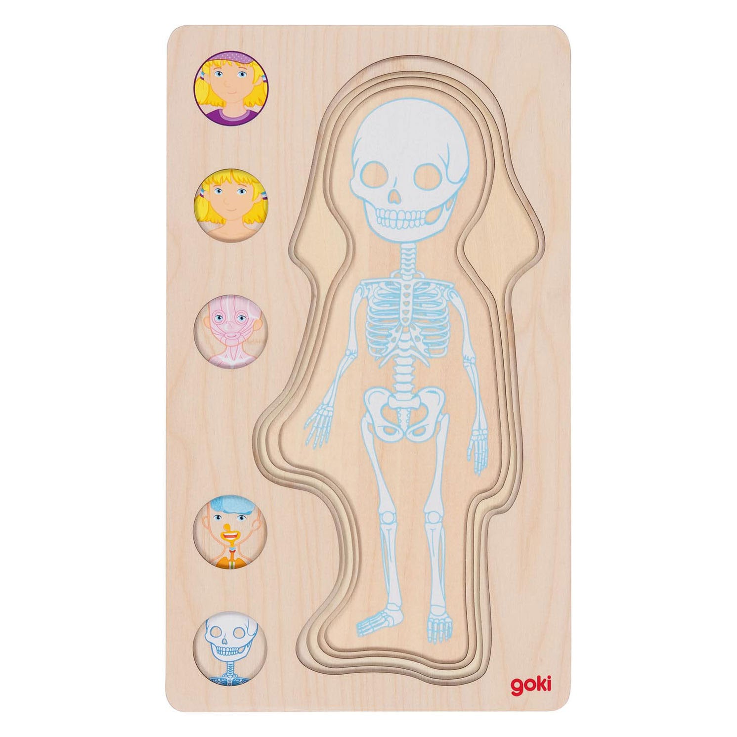 Goki Strato in legno Puzzle Girl Human Body, 29st.