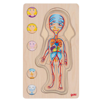 Goki Strato in legno Puzzle Girl Human Body, 29st.