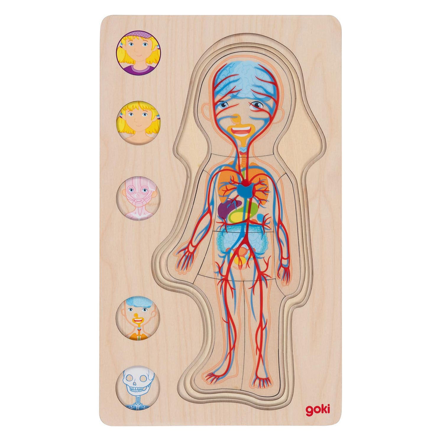 Goki Strato in legno Puzzle Girl Human Body, 29st.