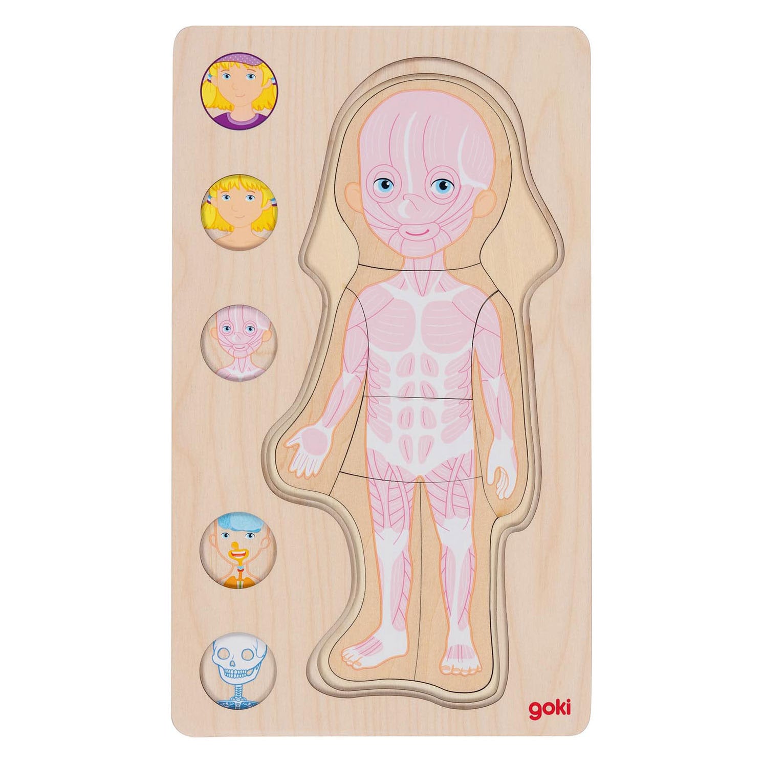 Goki Strato in legno Puzzle Girl Human Body, 29st.