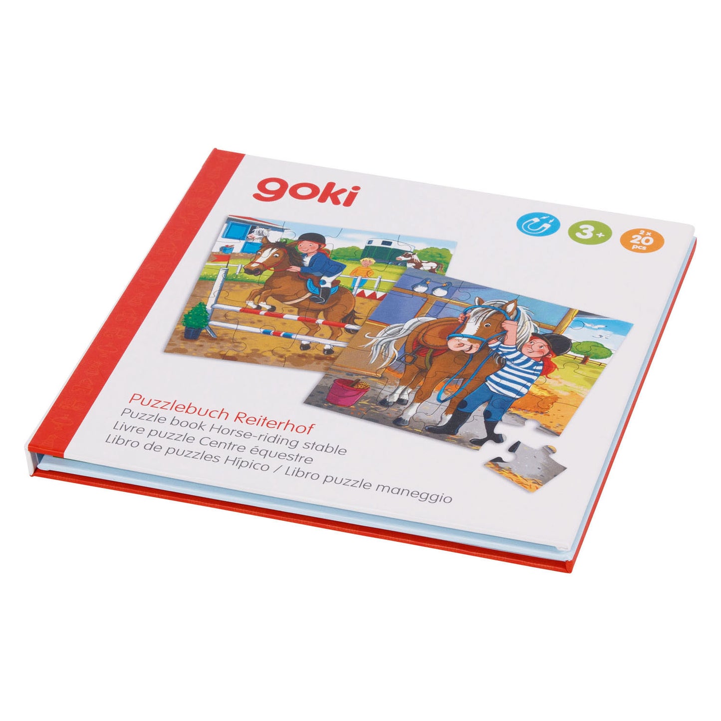 Goki Magnetic Jigsaw Book Horse Stable, 40th.