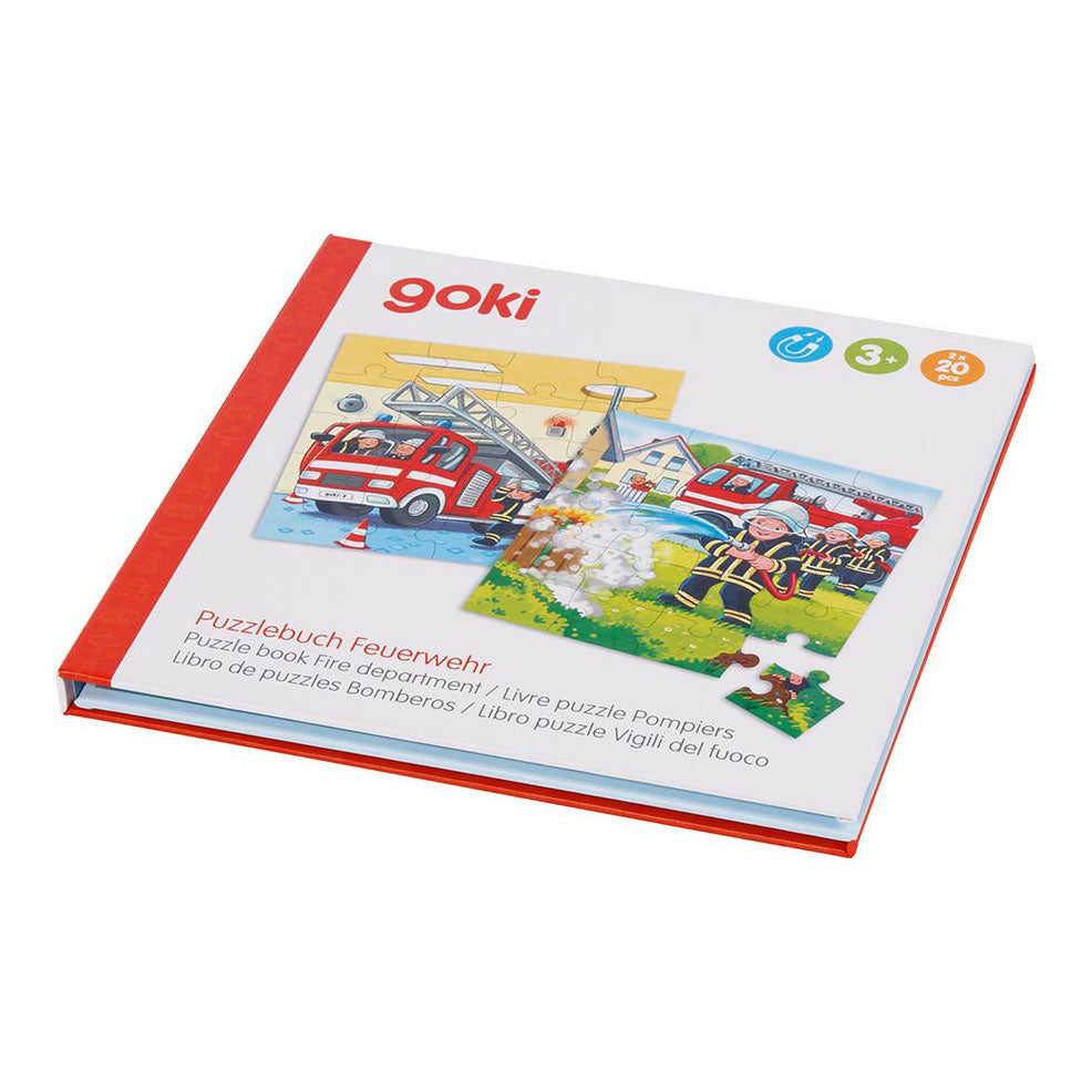 Goki Magnetic Jigsaw Puzzle Book Fire Brigade, 40th.