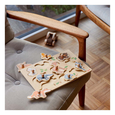 Goki Wooden Stuzzini Puzzle Forest Animals, 9st.