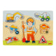 Goki Wooden Nick Puzzle Construction Watcher, 8st.