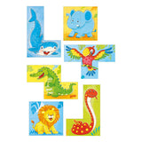 Bloque de madera Goki Puzzle Wild Animals, 4st. - afbeelding 2