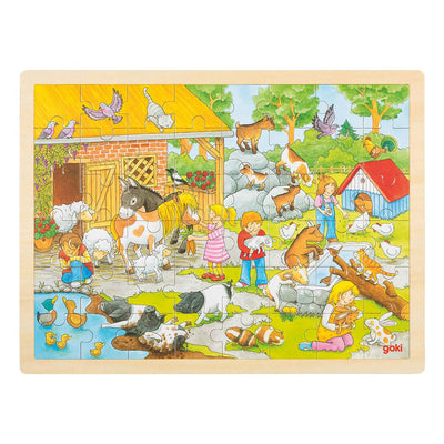 Goki Wooden puzzle puzzle per bambini, 48 °.
