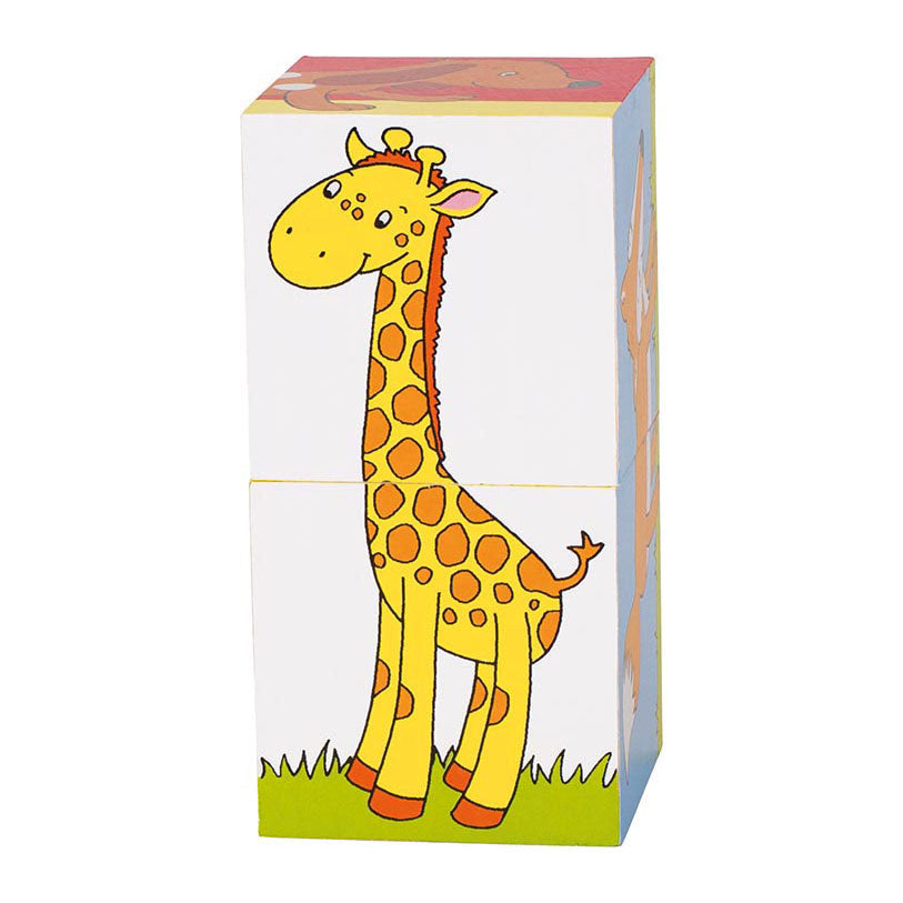 Goki Wooden Block Puzzle Animals, 2st.