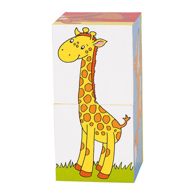 Goki houten blokpuzzel dieren, 2st.
