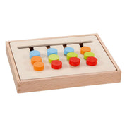 Goki kleurenrangschikspel 22,6x18,2x3cm, met 16 voorbeeldplaatjes, hout en karton, in houten doos, 4+ - afbeelding 2