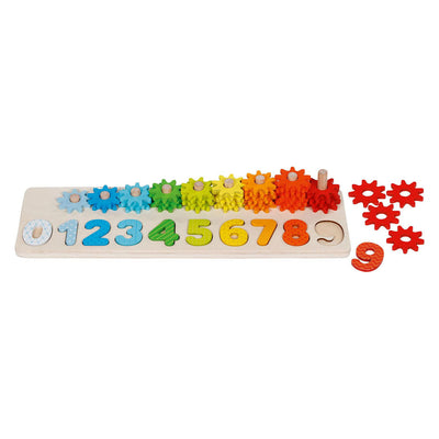 Goki Wooden Smorting Game Learning to Count with Gears, 55DLG.