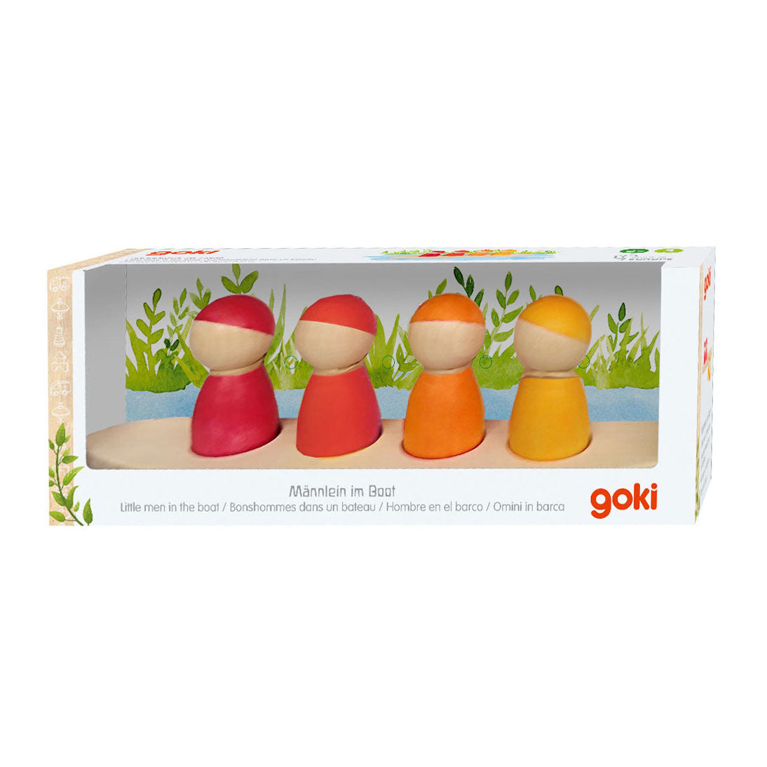 Goki Wooden Play Figures in una barca, 5dlg.
