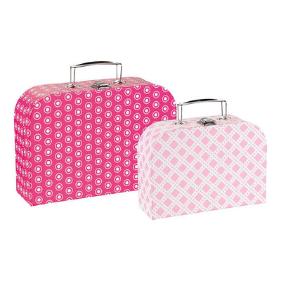 Goki Children's Luggage Set Pink Patterns, 2st.