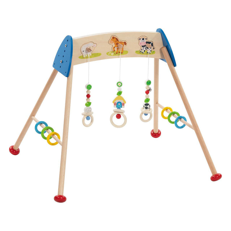 Goki Wooden Baby Gym Farm Animals with Sound