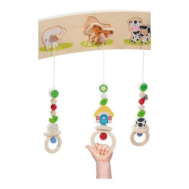 Goki Wooden Baby Gym Farm Animals with Sound