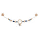 Goki Wooden Stroller Chain Star Blue con clips