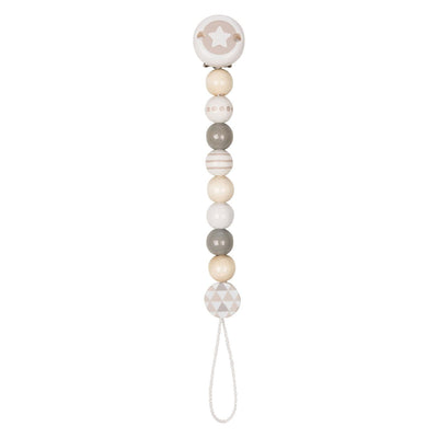 Goki houten fopspeenketting ster grijs