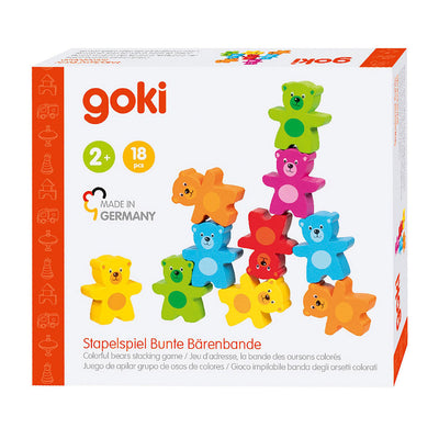 Goki Wooden Colors Bear Racking Game, 9dlg.
