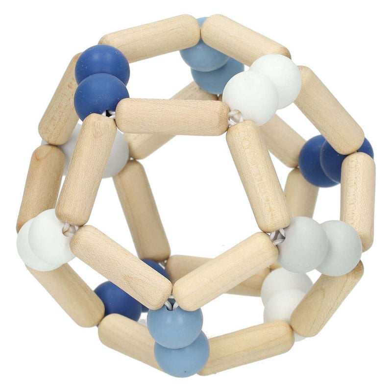 Bola elástica de agarre de madera de Goki azul